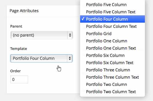 Dropdown menu with portfolio column options. A man standing in front of some water