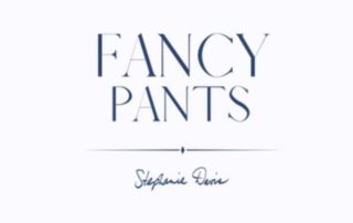 Stylized Fancy Pants logo with cursive signature