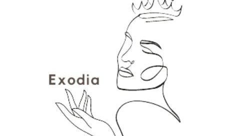 Minimal line art crowned woman logo